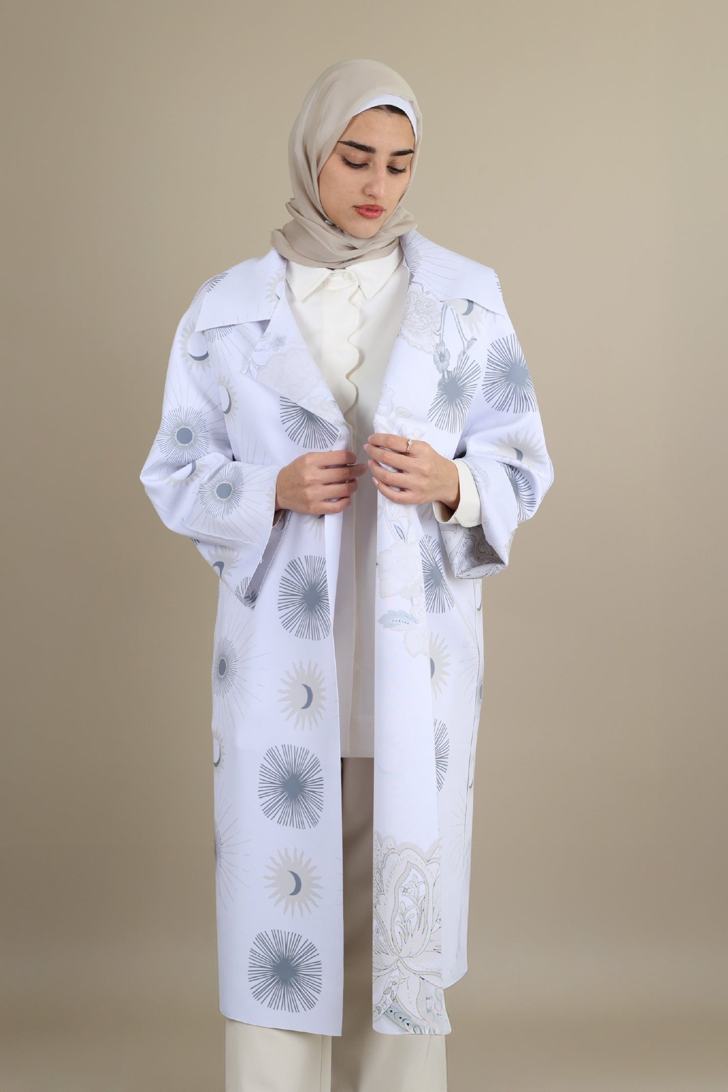 Printed Scuba Cardigan image 0