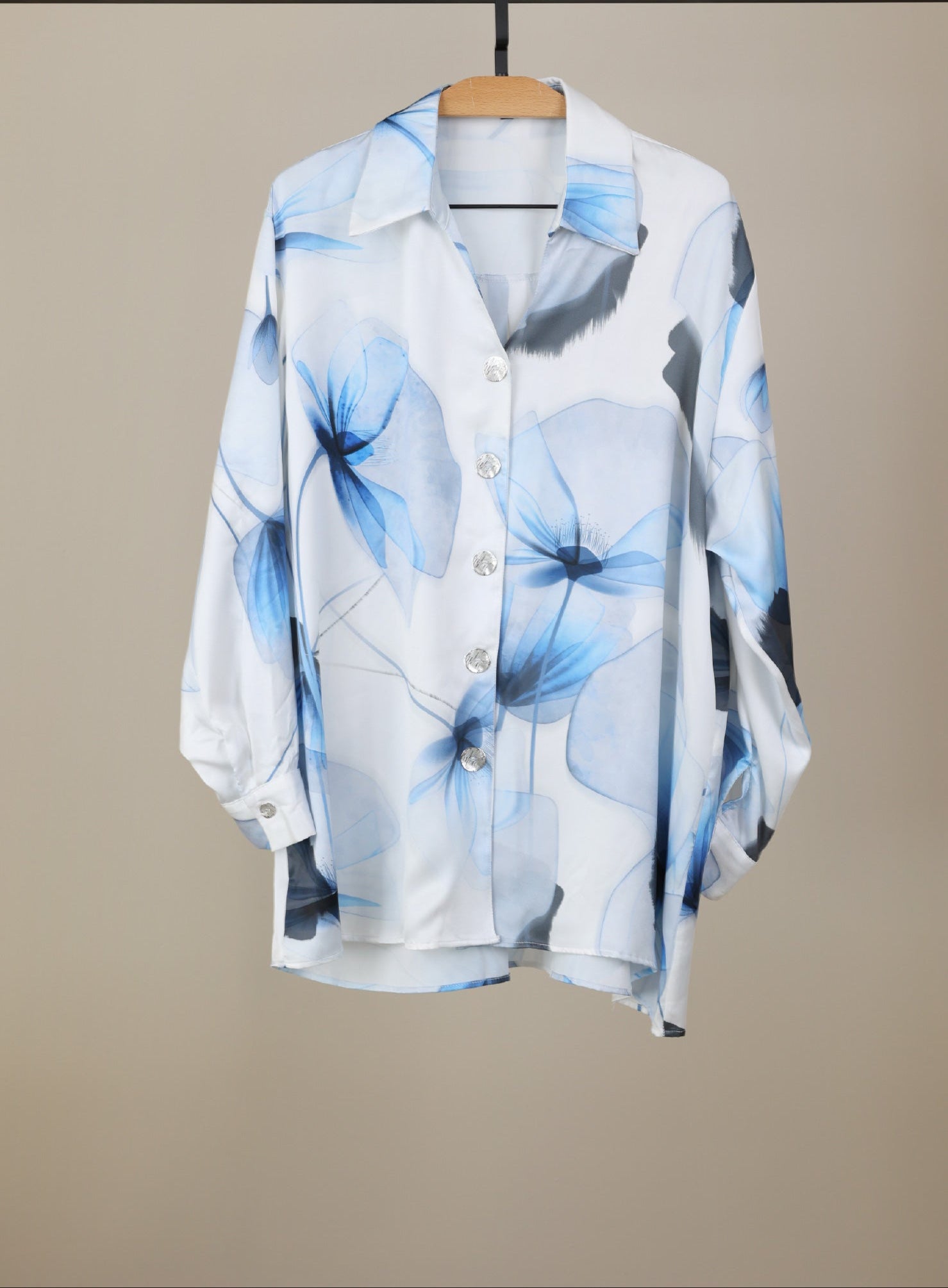 Floral Satin Blouse image 0