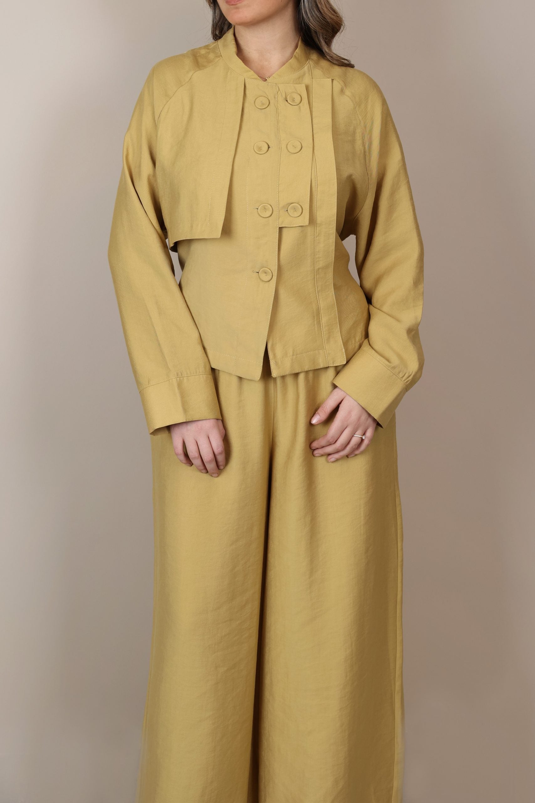 Tencel Short Jacket Shirt Set image 1