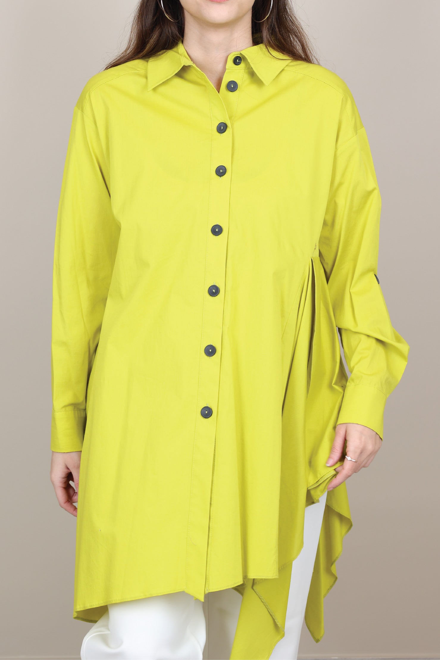 Asymmetric Shirt - L, Oil Green image