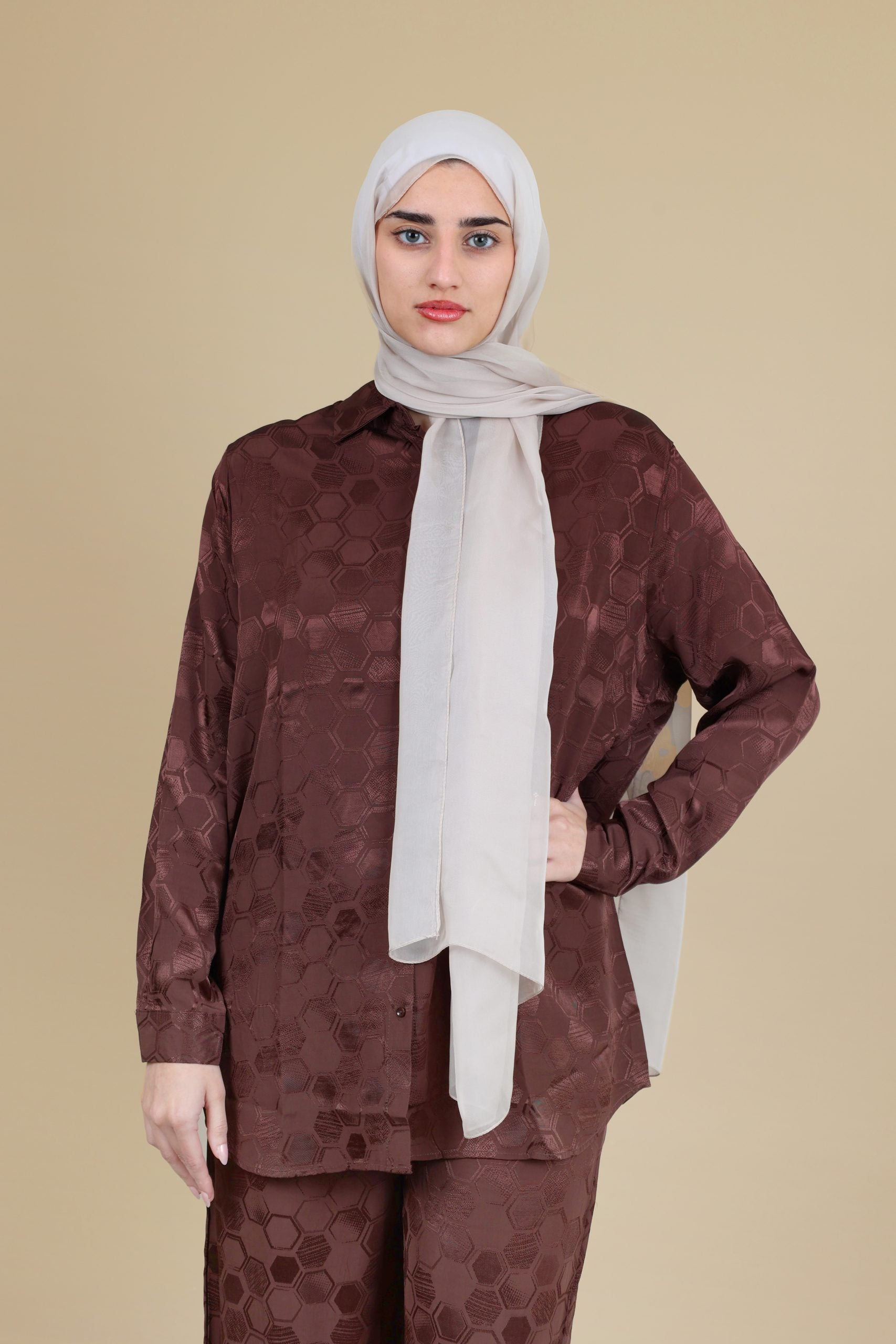 Brown Satin Set image 0