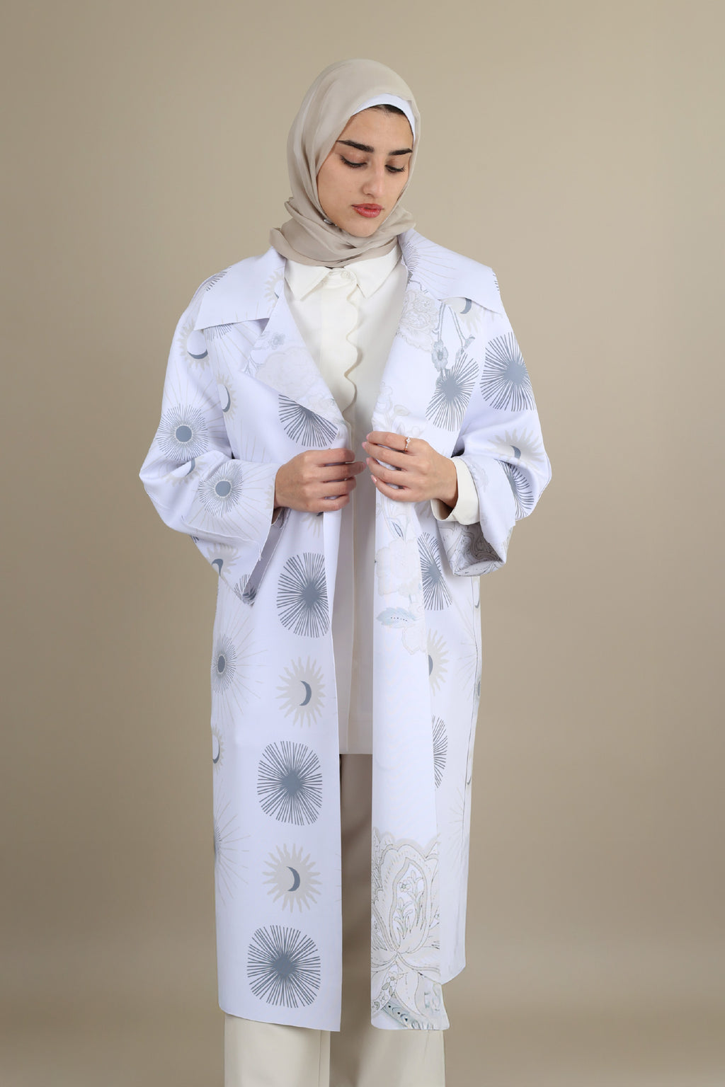 Printed Scuba Cardigan image 0