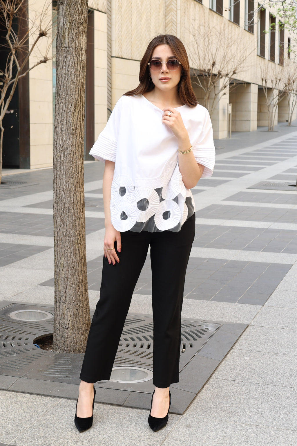 Taffeta Circular Design Top image 0