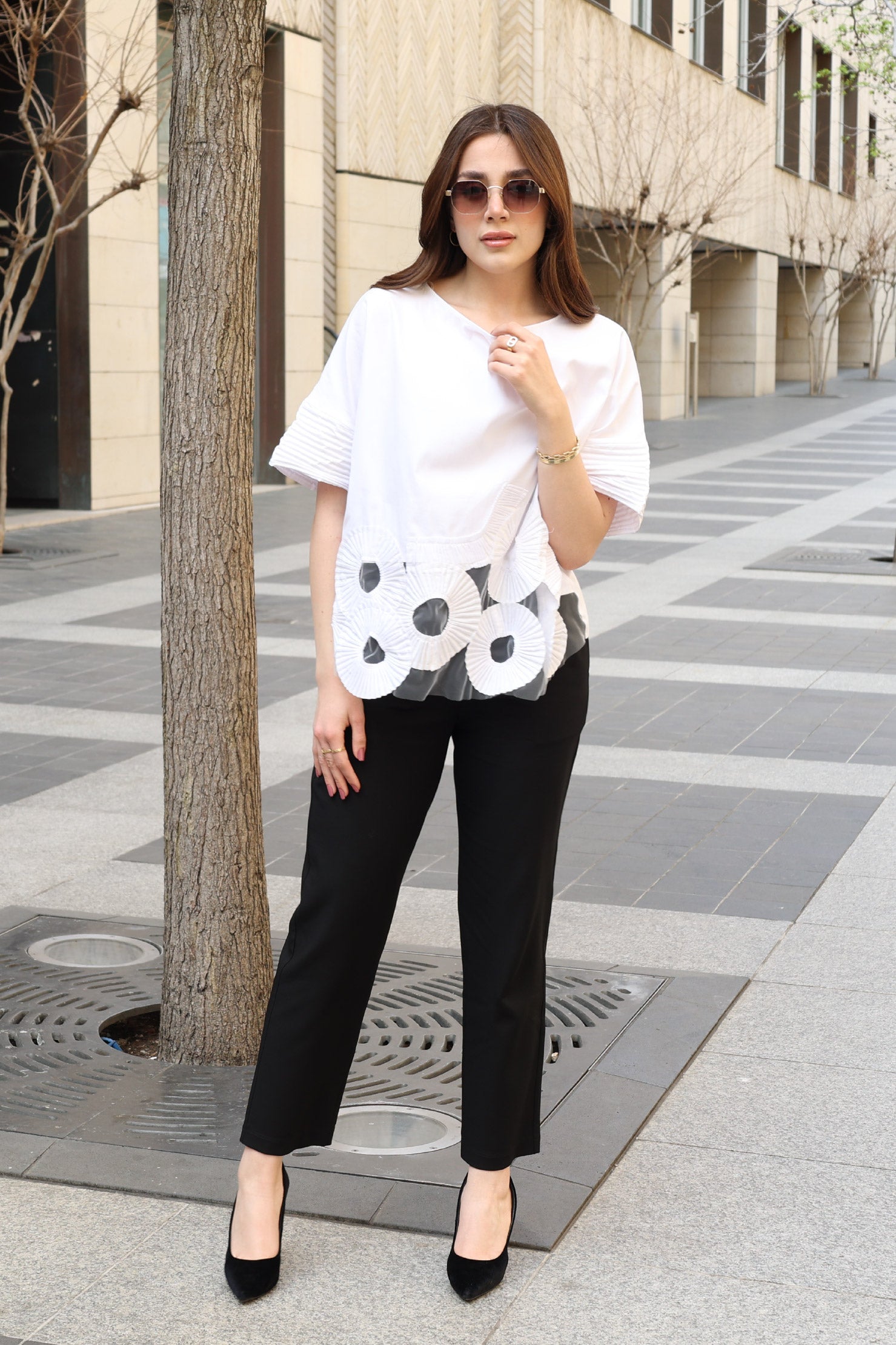 Taffeta Circular Design Top image 0
