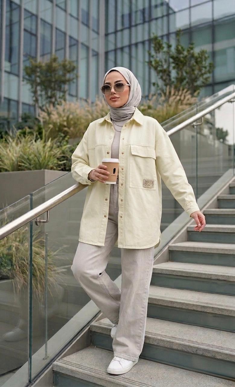 C-Butter Yellow JKT SHRT