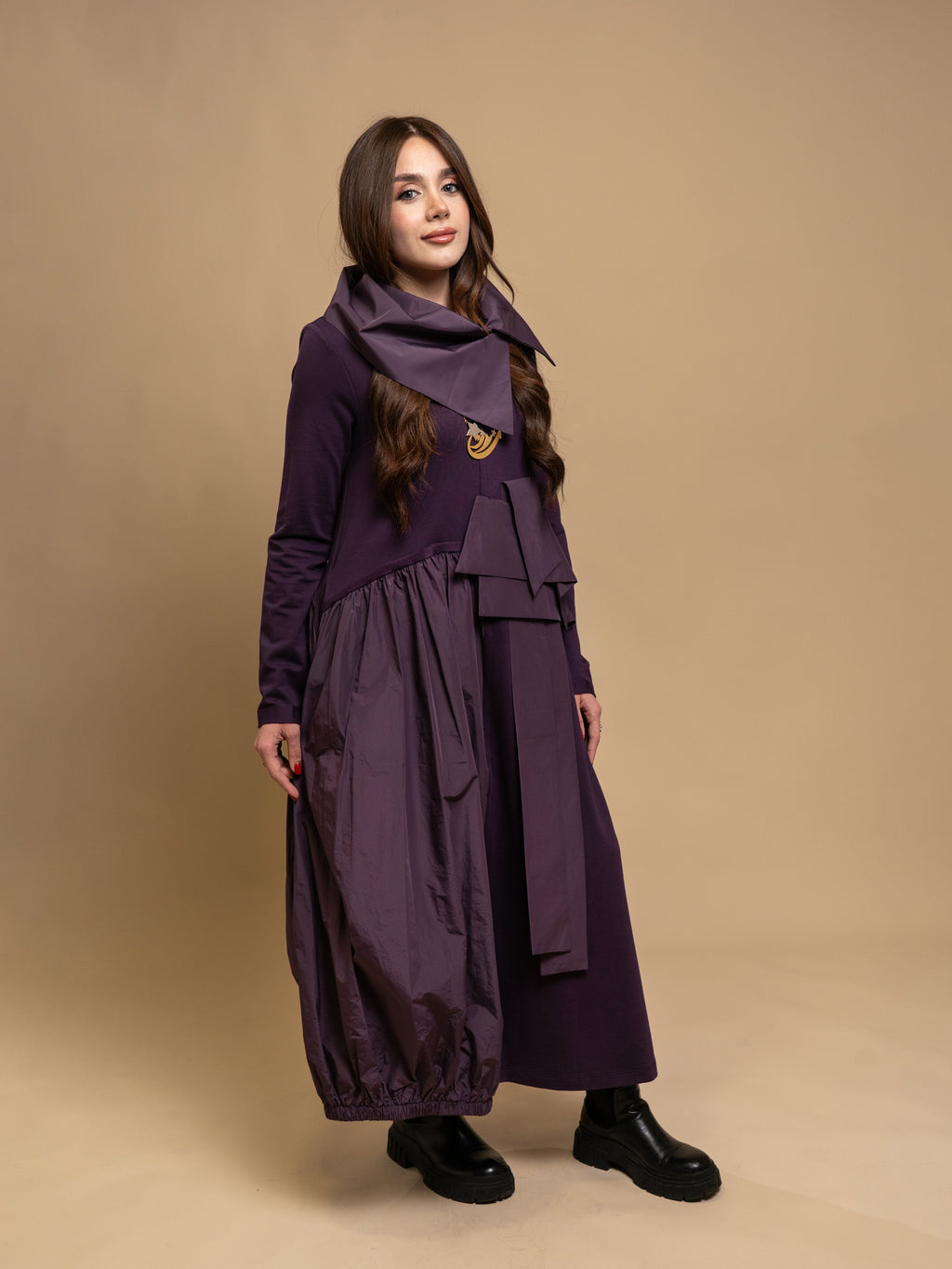 B-AUBERGINE DRESS