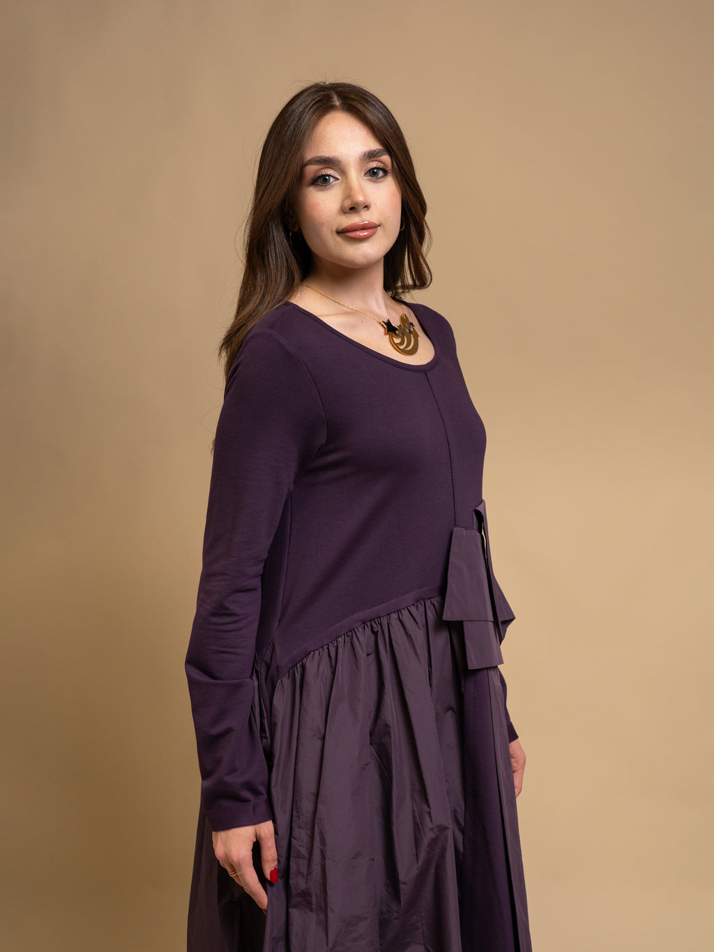 B-AUBERGINE DRESS