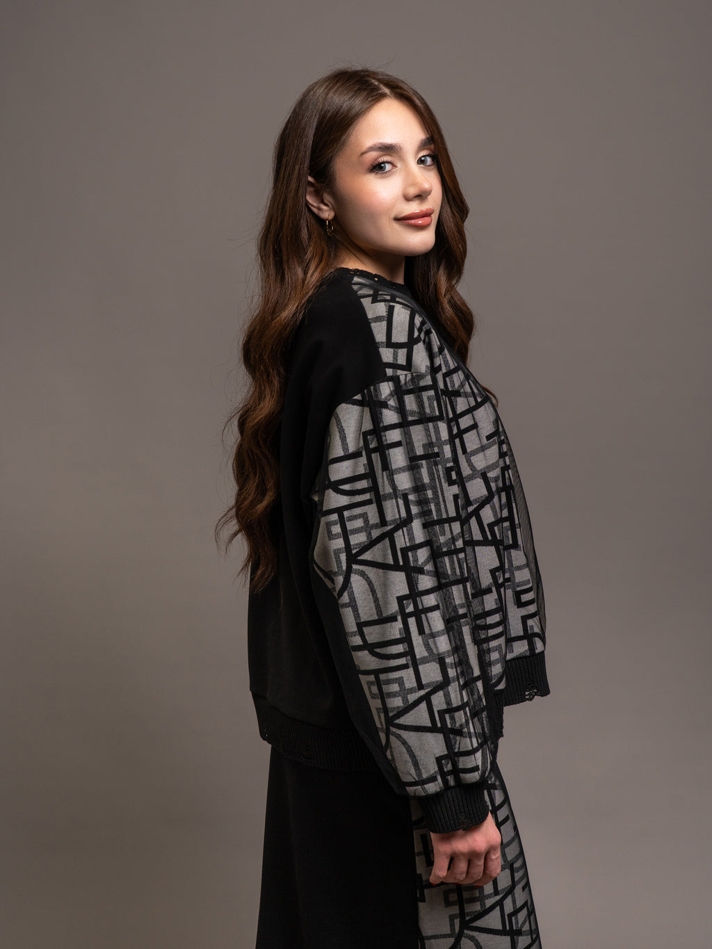 C-TULLE PRINT SKIRT SET