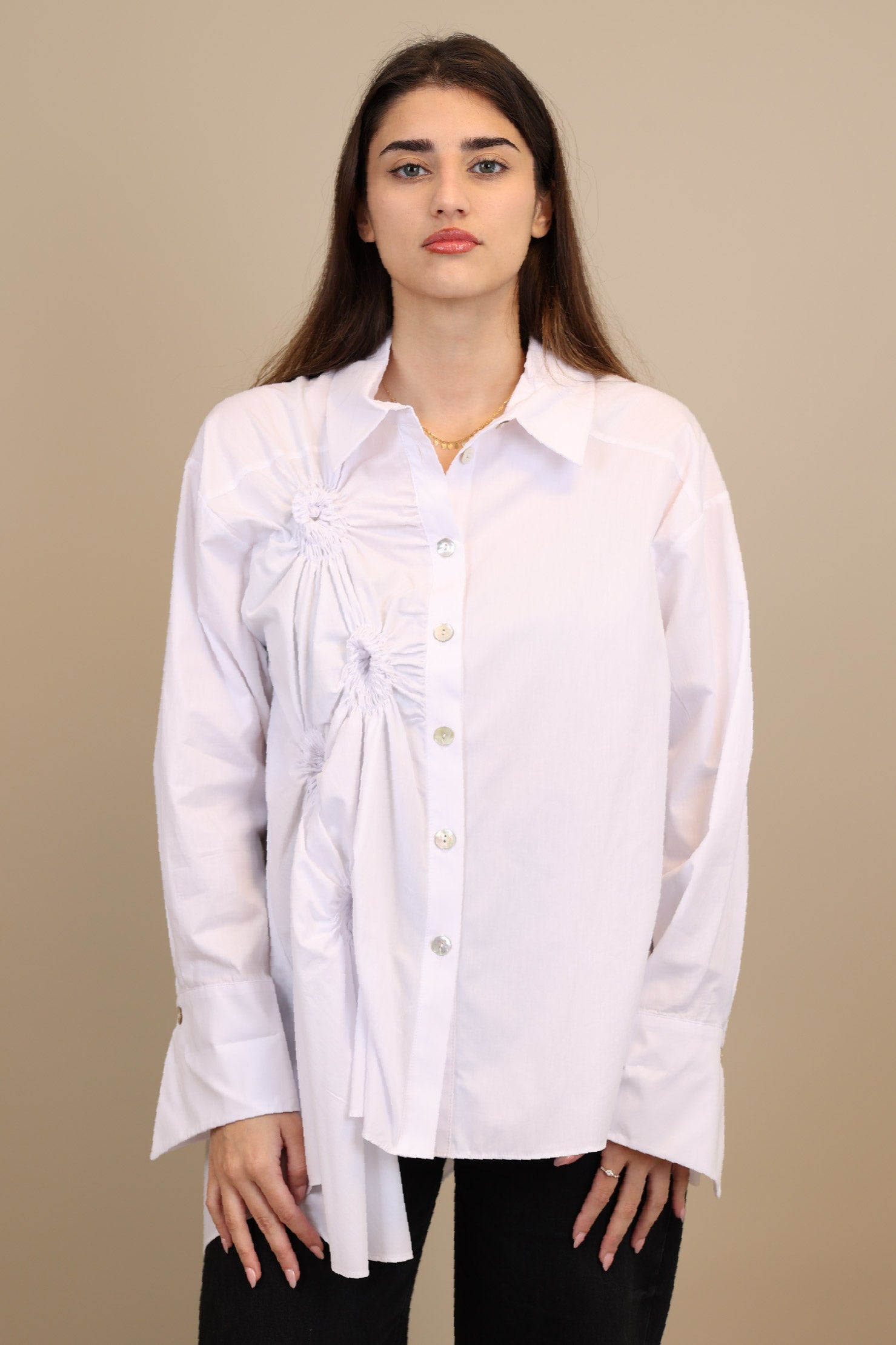 Asymmetric Poplin Shirt image 0