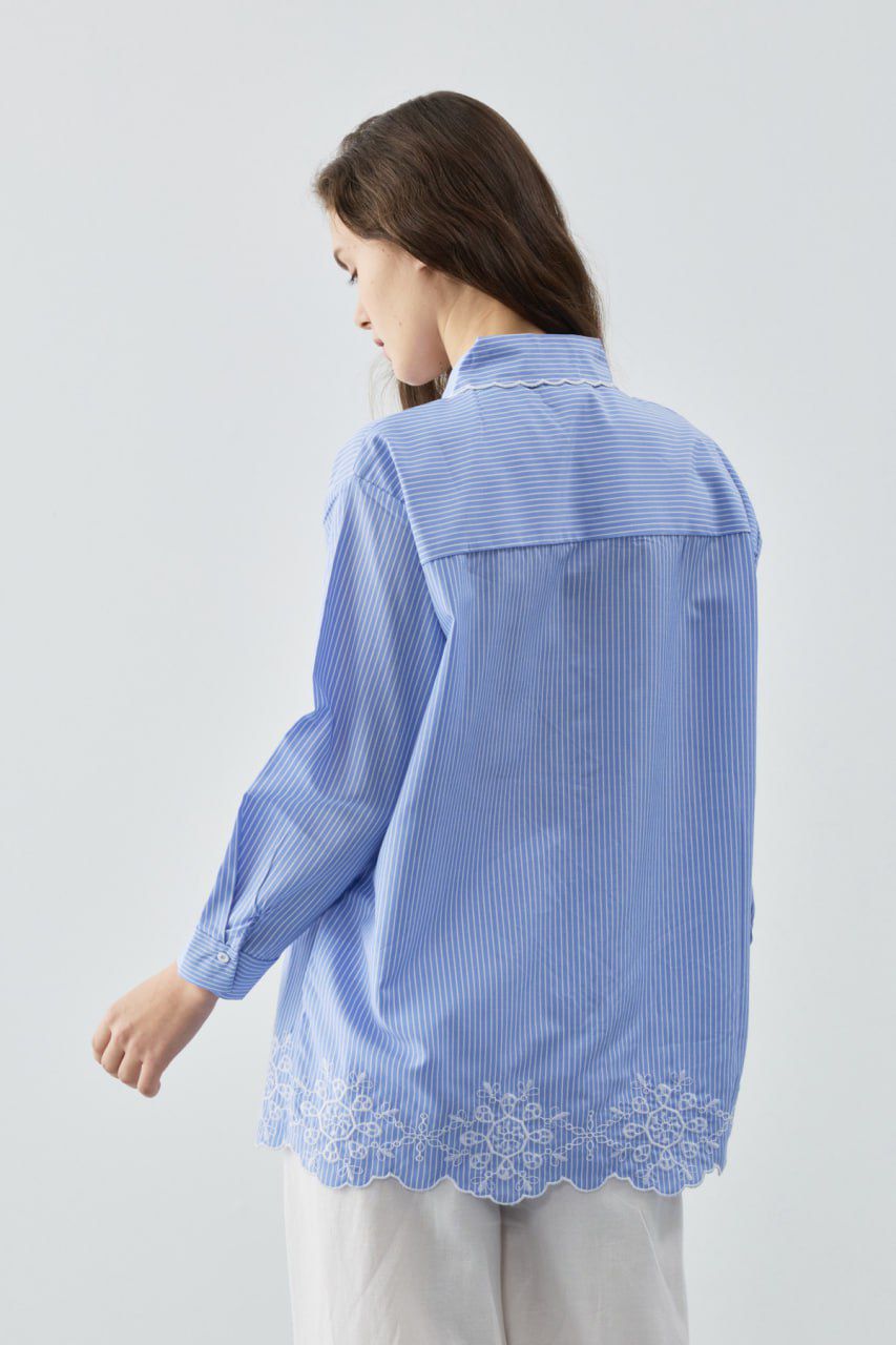 Broidered Striped Shirt image 1