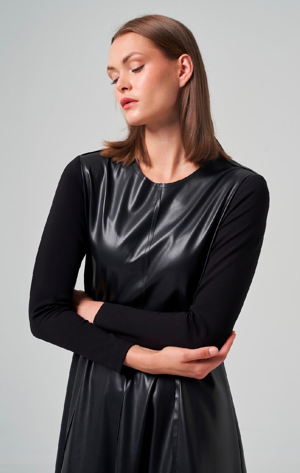 C-LEATHER DRESS